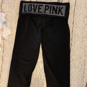 Pink cropped leggings